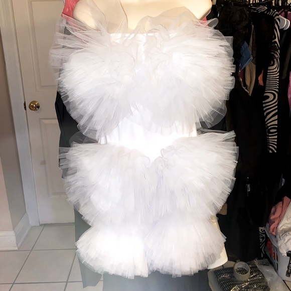 Fashion Nova Dresses Sexy Strapless Tulle Fitted Dress Small Nwt